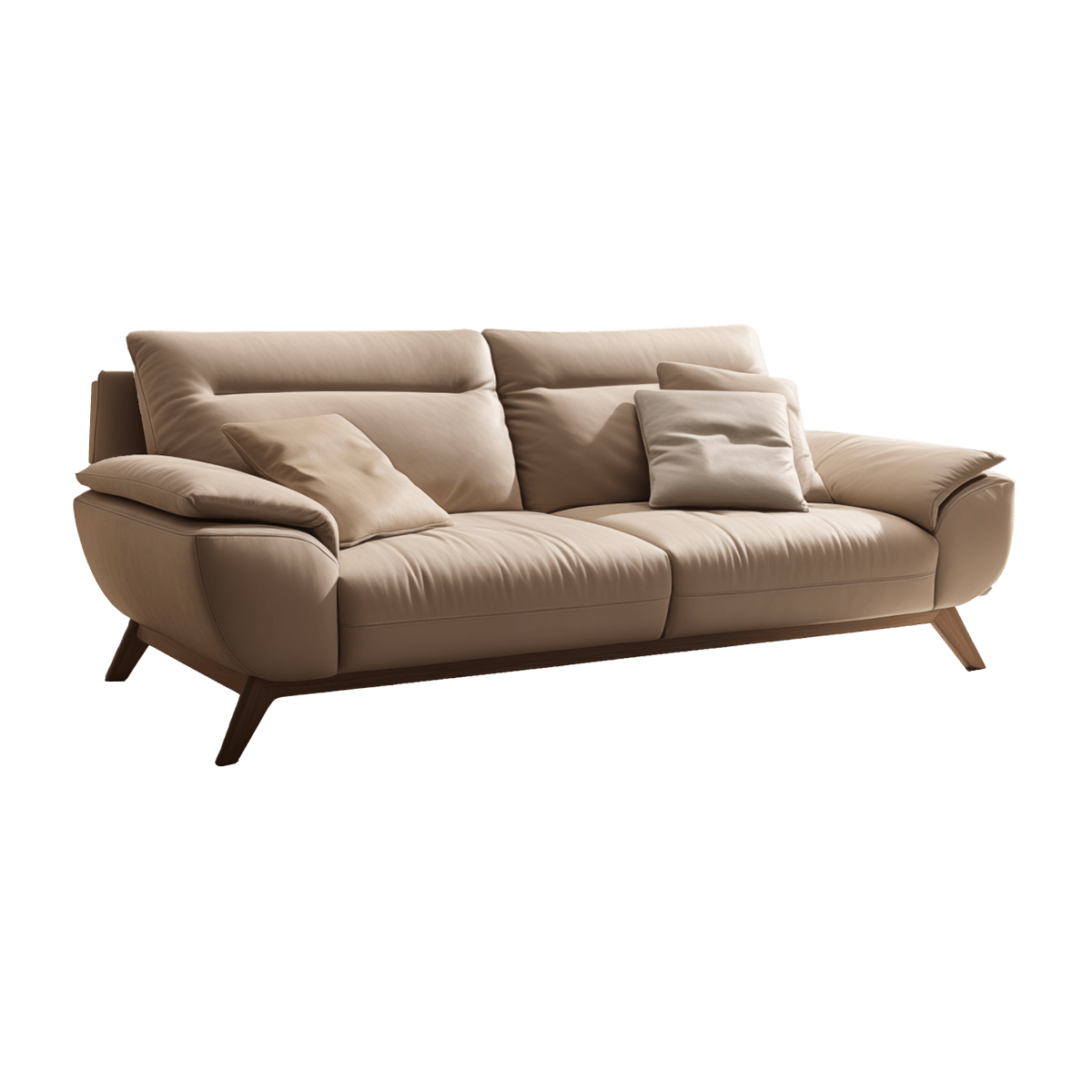 Sofa with Rolled Armrest - Görsel 2
