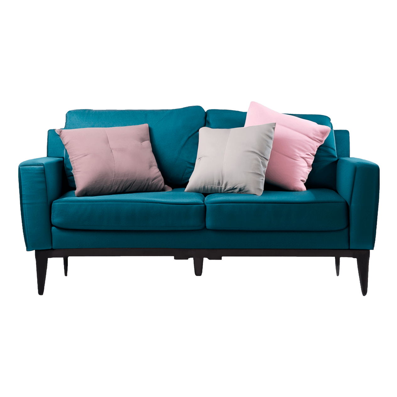 Modern Faux Leather Sofa - Görsel 2