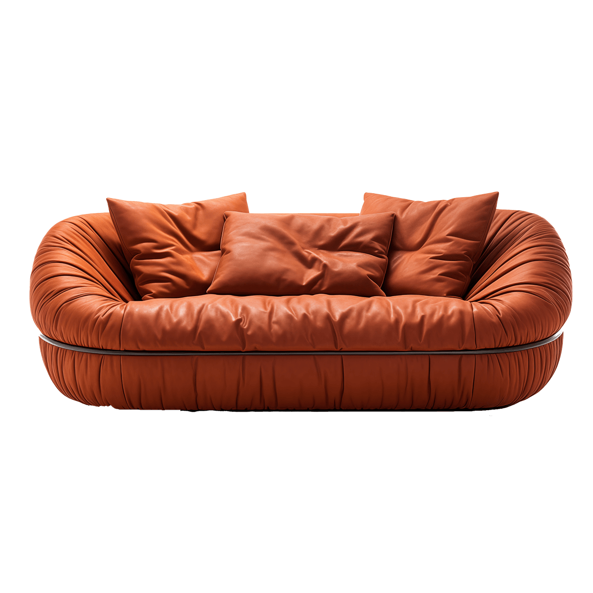 Vintage Cognac Leather Sofa