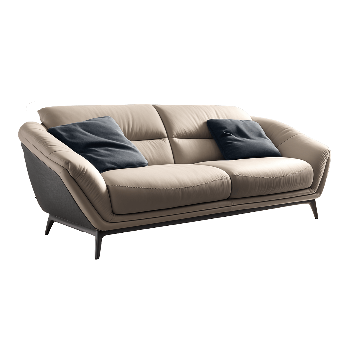 Sofa with Rolled Armrest - Görsel 4